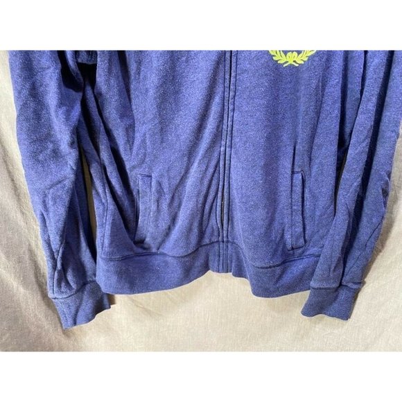 Victoria´s Secret Pink Sweater Womens Medium Blue Logo Long Sleeve‎ Zip Ladies - Picture 3 of 9